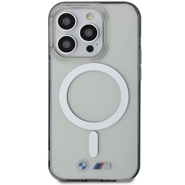 Case BMW BMHMP14XHCRS iPhone 14 Pro Max 6.7" transparent hardcase Silver Ring MagSafe_2