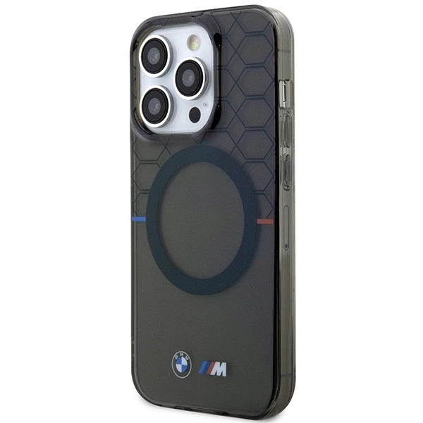 Case BMW BMHMP14XHGPK iPhone 14 Pro Max 6.7" grey/grey hardcase Pattern MagSafe_1