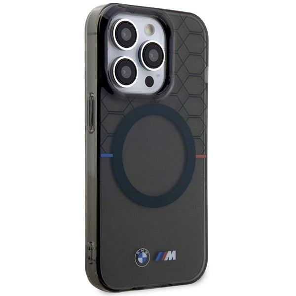 Case BMW BMHMP14XHGPK iPhone 14 Pro Max 6.7" grey/grey hardcase Pattern MagSafe_3