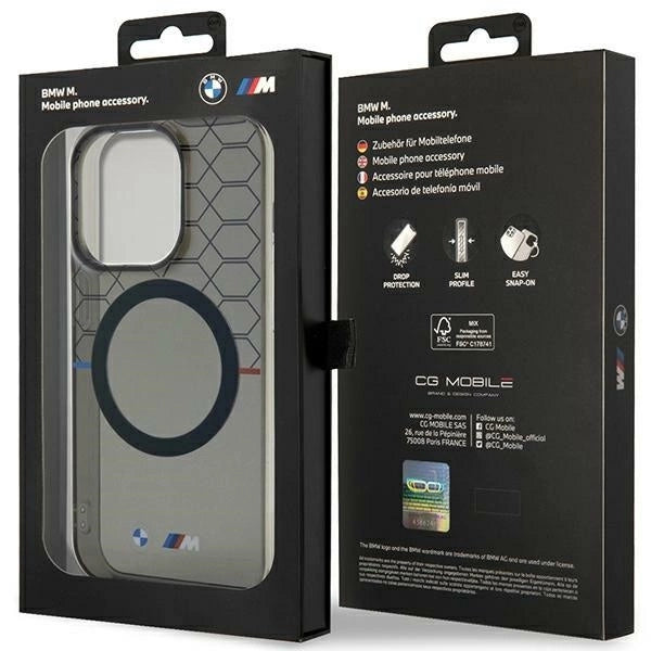 Case BMW BMHMP14XHGPK iPhone 14 Pro Max 6.7" grey/grey hardcase Pattern MagSafe_7