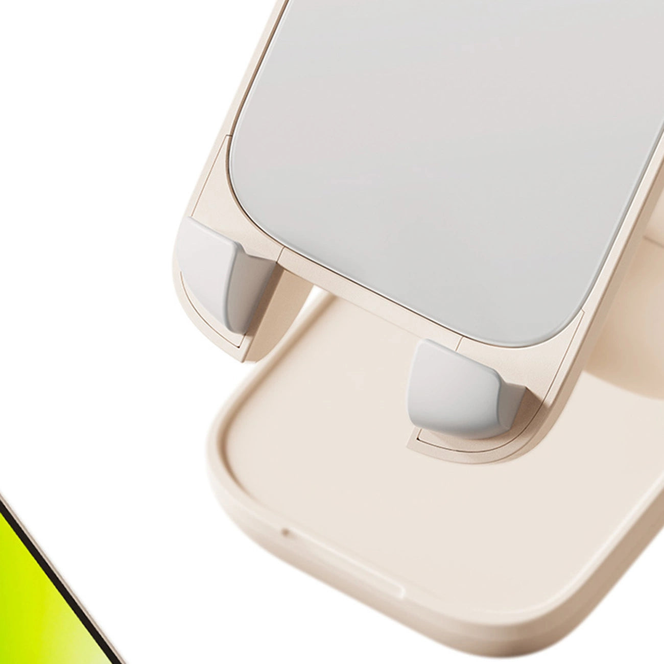 Adjustable phone stand with mirror Baseus Seashell Series - beige_28