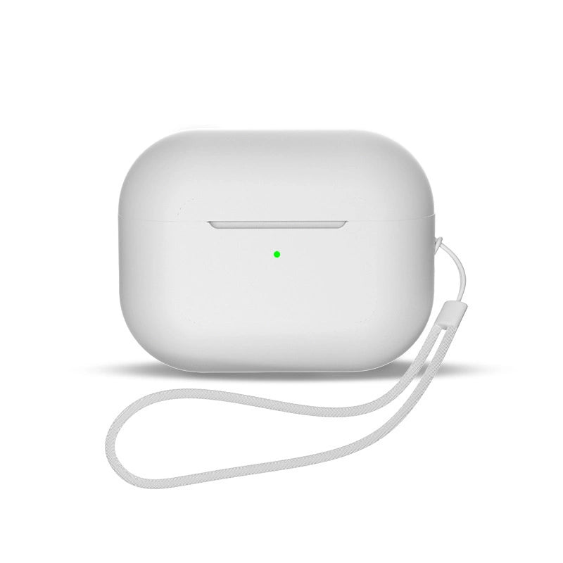 Silicone case for AirPods 3 + wrist strap lanyard - white_0
