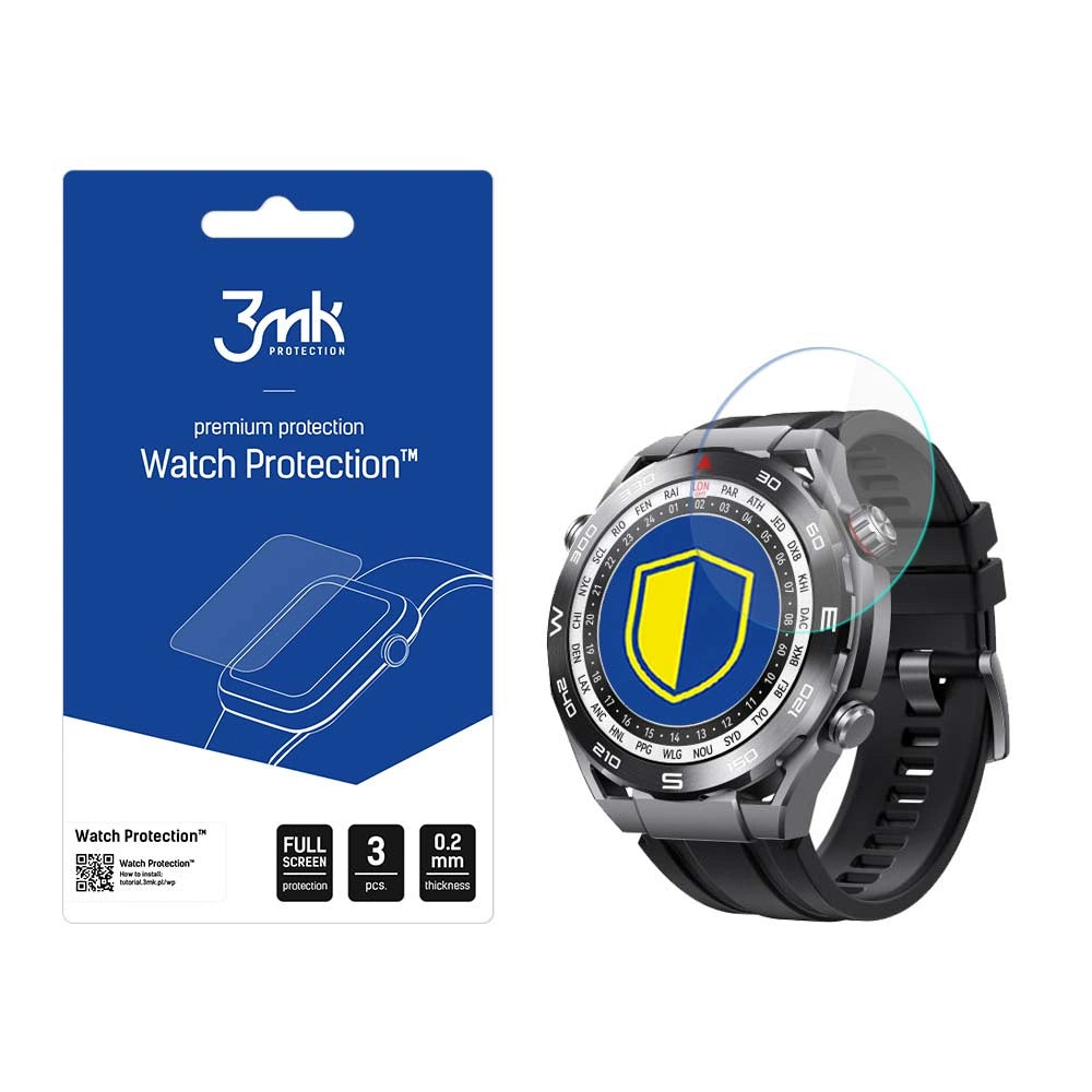Szkło hybrydowe 3mk Watch Protection™ v. FlexibleGlass Lite na Huawei Watch Ultimate_0