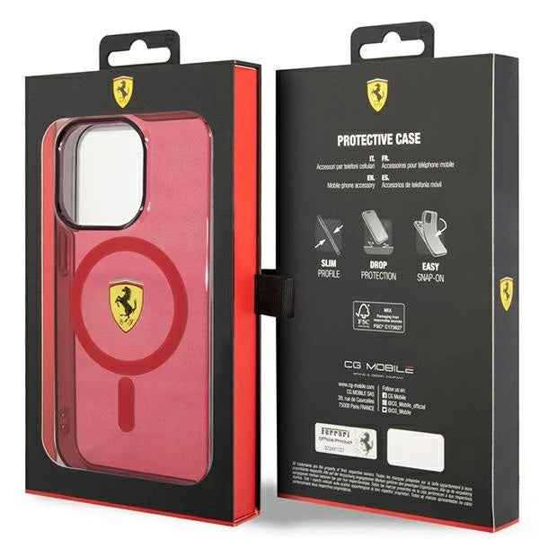 Ferrari FEHMP14LUKR iPhone 14 Pro 6.1" red/red hardcase Translucent Magsafe_7