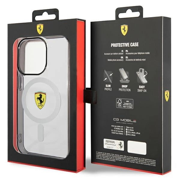 Ferrari FEHMP14LURKT iPhone 14 Pro 6.1" clear/transparent hardcase Outline Magsafe_7