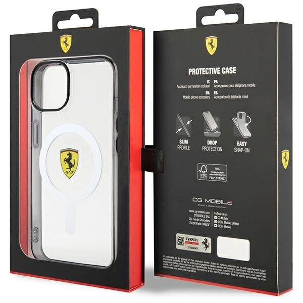 Ferrari FEHMP14SURKT iPhone 14 6.1" clear/transparent hardcase Outline Magsafe_7