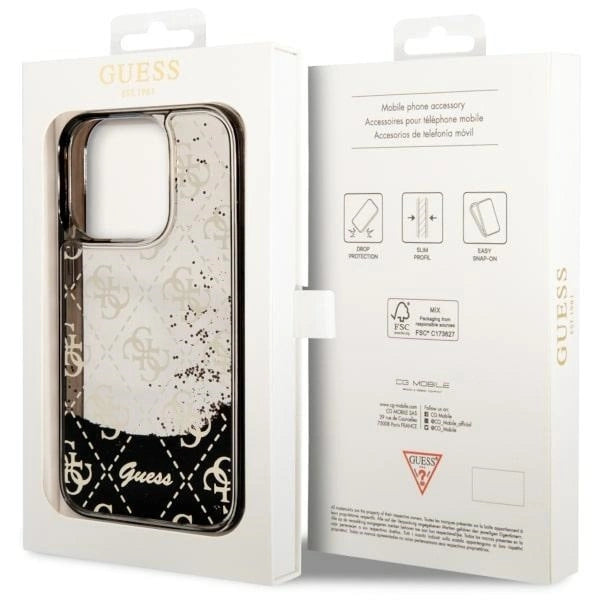 Guess GUHCP14LLC4PSGK iPhone 14 Pro 6.1" black/black hardcase Liquid Glitter 4G Transculent_7