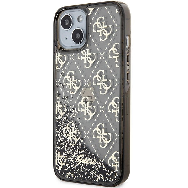 Guess Liquid Glitter 4G Transculent case for iPhone 14 - black_1