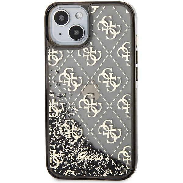 Guess Liquid Glitter 4G Transculent case for iPhone 14 - black_2