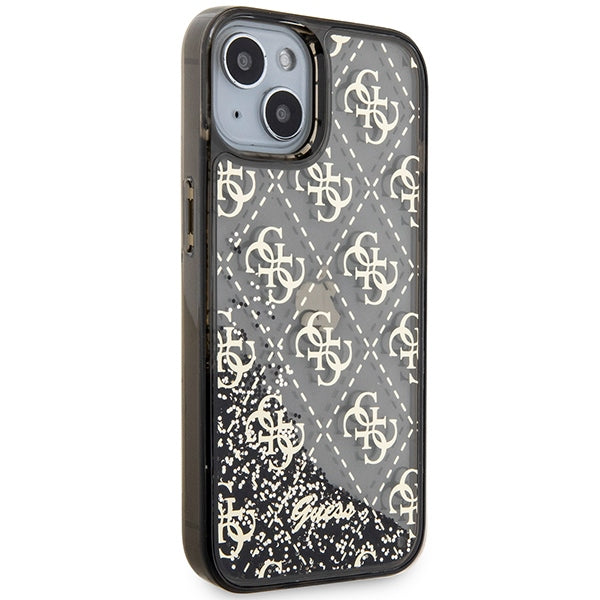 Guess Liquid Glitter 4G Transculent case for iPhone 14 - black_3