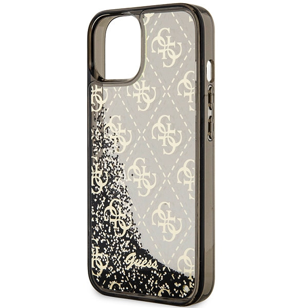 Guess Liquid Glitter 4G Transculent case for iPhone 14 - black_5