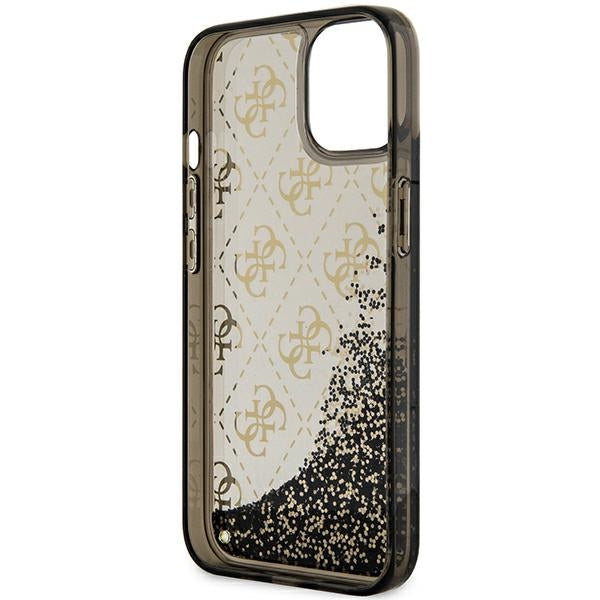 Guess Liquid Glitter 4G Transculent case for iPhone 14 - black_6