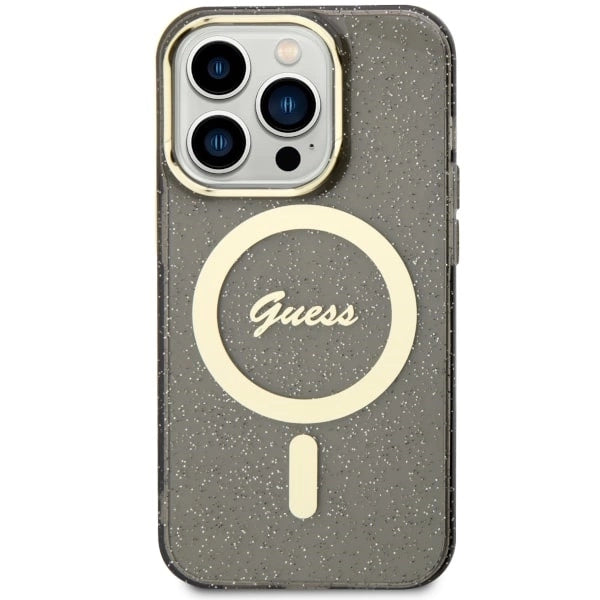 Guess GUHMP14LHCMCGK iPhone 14 Pro 6.1" black/black hardcase Glitter Gold MagSafe_2