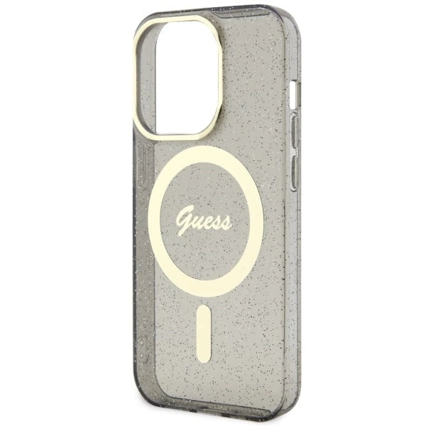 Guess GUHMP14LHCMCGK iPhone 14 Pro 6.1" black/black hardcase Glitter Gold MagSafe_5
