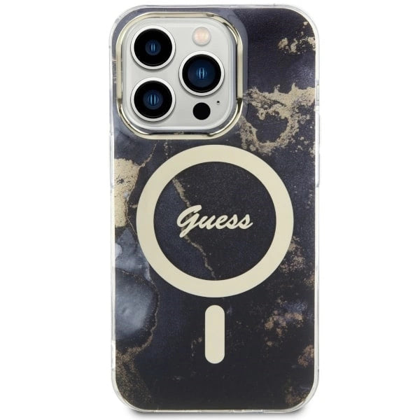 Guess GUHMP14LHTMRSK iPhone 14 Pro 6.1" black/black hardcase Golden Marble MagSafe_2