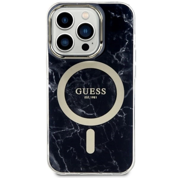 Guess GUHMP14LPCUMAK iPhone 14 Pro 6.1" black/black hardcase Marble MagSafe_2