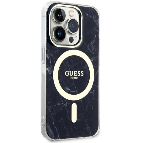 Guess GUHMP14LPCUMAK iPhone 14 Pro 6.1" black/black hardcase Marble MagSafe_3