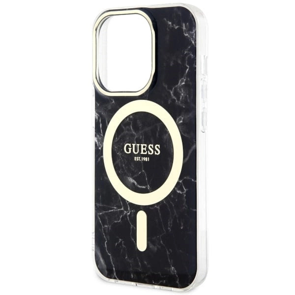 Guess GUHMP14LPCUMAK iPhone 14 Pro 6.1" black/black hardcase Marble MagSafe_5