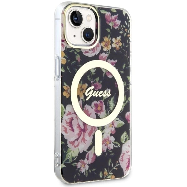 Guess Flower MagSafe case for iPhone 14 - black_3