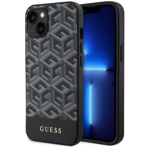 Guess GUHMP14SHGCFSEK iPhone 14 6.1" black/black hardcase GCube Stripes MagSafe_0