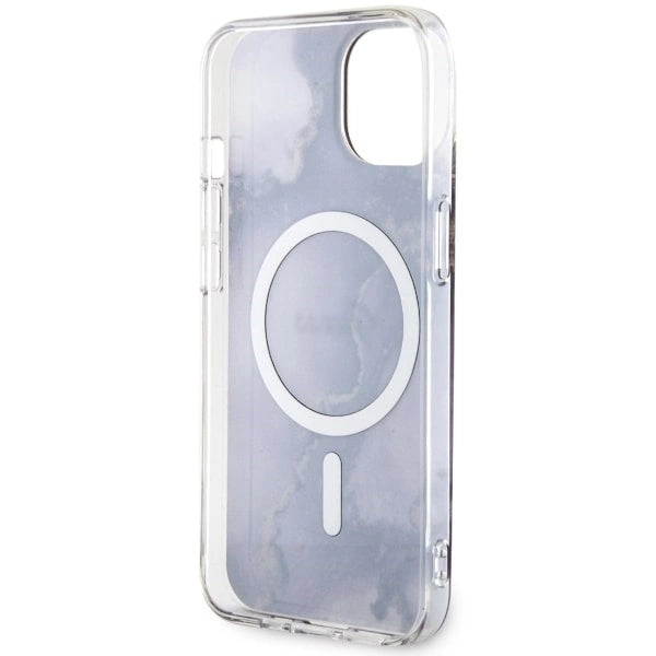 Guess GUHMP14SHTMRSU iPhone 14 6.1" purple/purple hardcase Golden Marble MagSafe_6