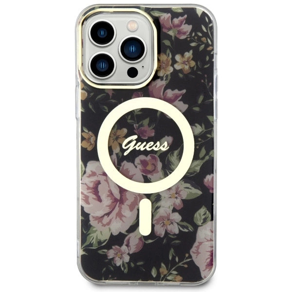 Guess GUHMP14XHCFWSK iPhone 14 Pro Max 6.7" black/black hardcase Flower MagSafe_2