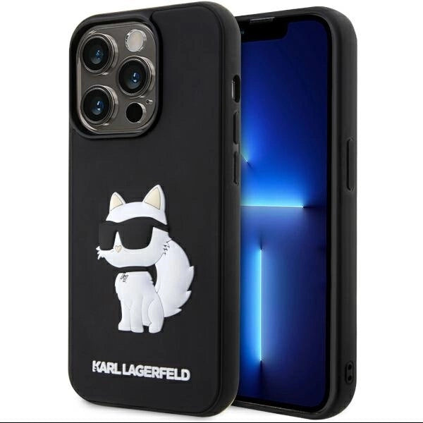 Karl Lagerfeld KLHCP14L3DRKHNK iPhone 14 Pro 6.1" black/black hardcase Rubber Choupette 3D_0