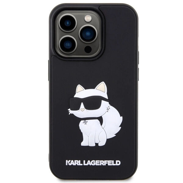 Karl Lagerfeld KLHCP14L3DRKHNK iPhone 14 Pro 6.1" black/black hardcase Rubber Choupette 3D_2