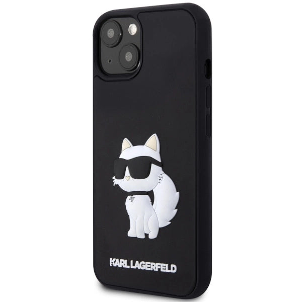 Karl Lagerfeld KLHCP14S3DRKHNK iPhone 14 6.1" black/black hardcase Rubber Choupette 3D_1
