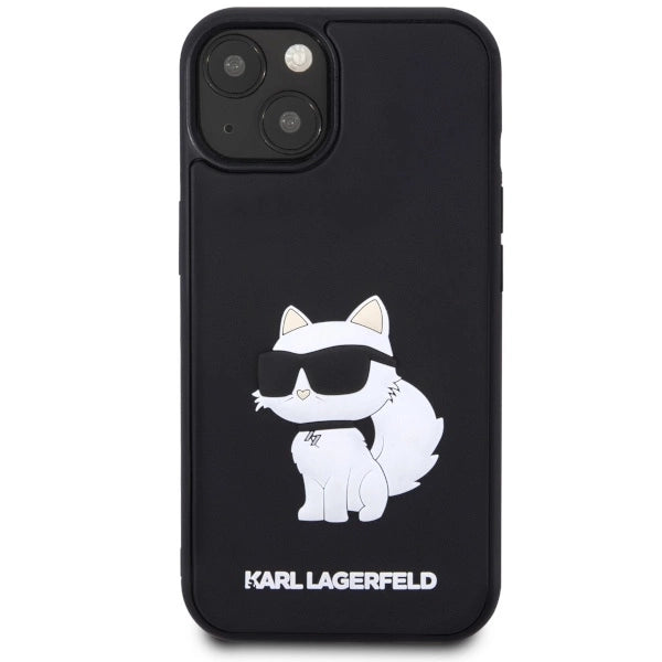 Karl Lagerfeld KLHCP14S3DRKHNK iPhone 14 6.1" black/black hardcase Rubber Choupette 3D_2