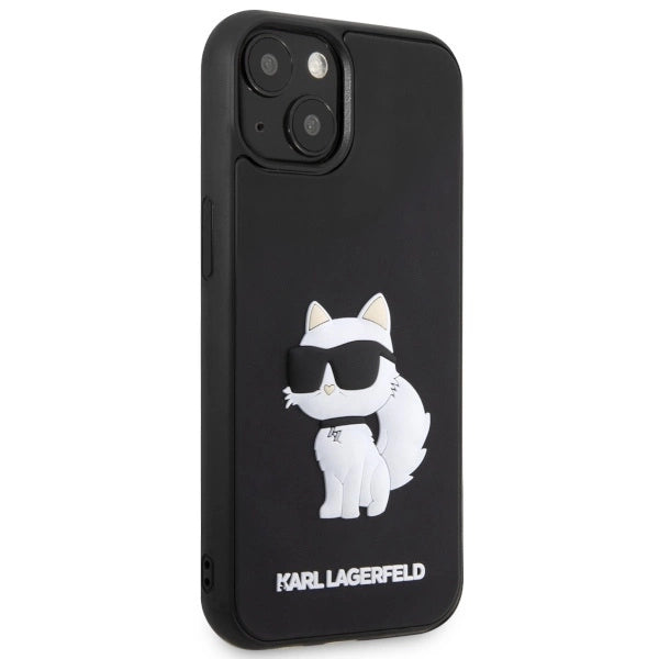 Karl Lagerfeld KLHCP14S3DRKHNK iPhone 14 6.1" black/black hardcase Rubber Choupette 3D_3