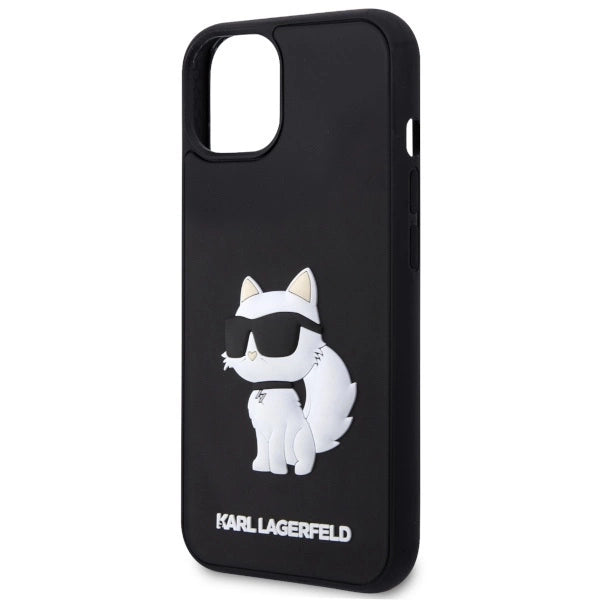Karl Lagerfeld KLHCP14S3DRKHNK iPhone 14 6.1" black/black hardcase Rubber Choupette 3D_5