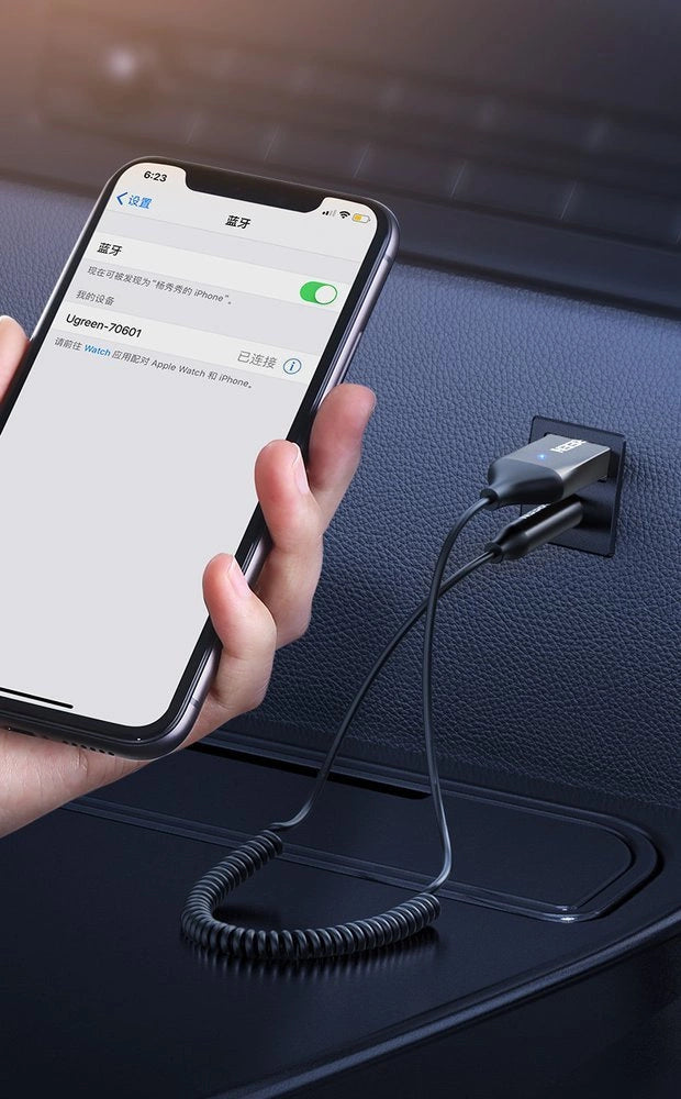 Ugreen Bluetooth 5.3 audio receiver USB cable audio adapter AUX jack black (70601 CM309)_8