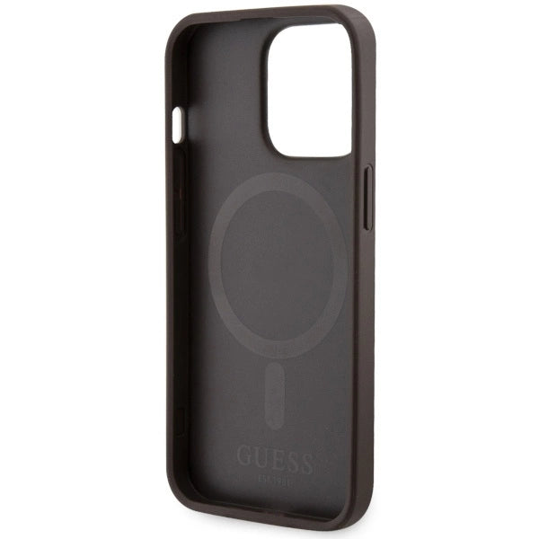 Guess GUHMP13LP4RPSW iPhone 13 Pro / 13 6.1" brown/brown hardcase 4G Printed Stripes MagSafe_6