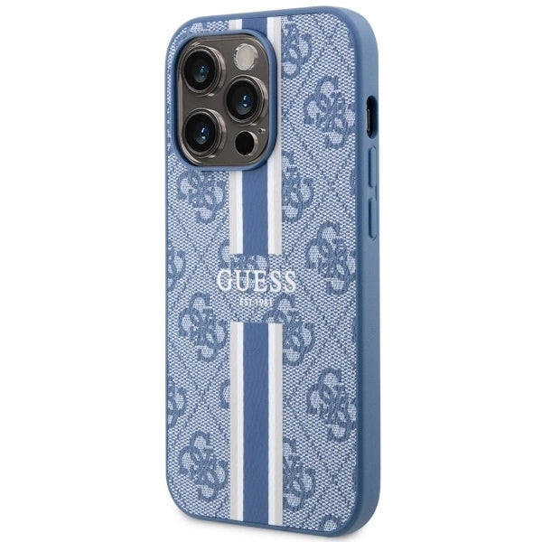Guess GUHMP14LP4RPSB iPhone 14 Pro 6.1" blue/blue hardcase 4G Printed Stripes MagSafe_1