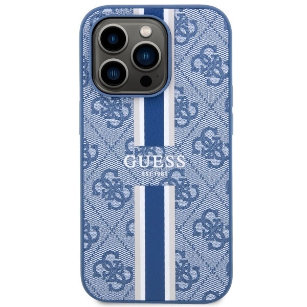 Guess GUHMP14LP4RPSB iPhone 14 Pro 6.1" blue/blue hardcase 4G Printed Stripes MagSafe_2