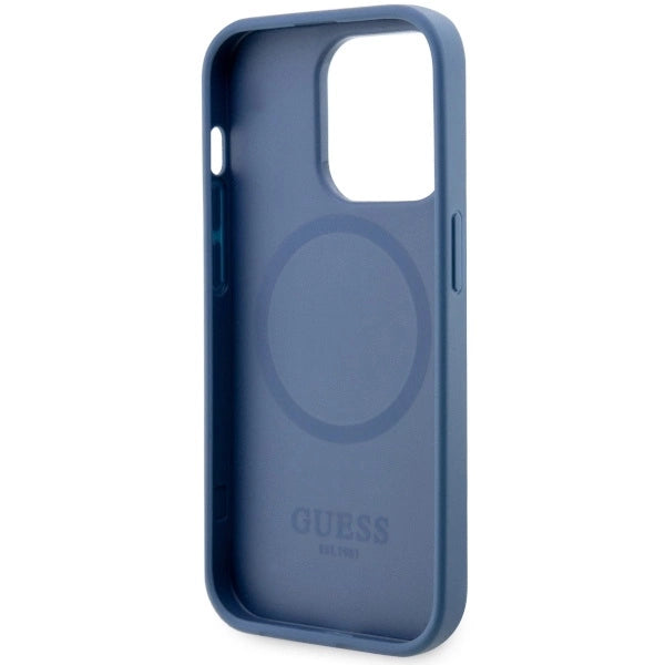 Guess GUHMP14LP4RPSB iPhone 14 Pro 6.1" blue/blue hardcase 4G Printed Stripes MagSafe_6