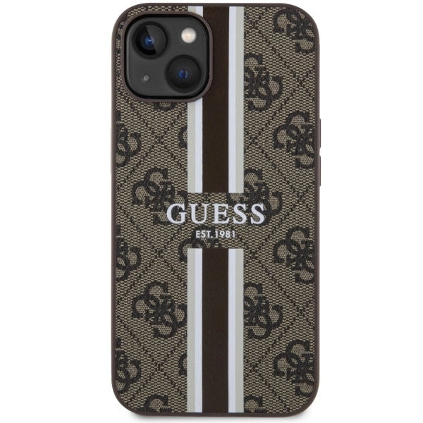 Guess GUHMP14SP4RPSW iPhone 14 6.1" brown/brown hardcase 4G Printed Stripes MagSafe_2