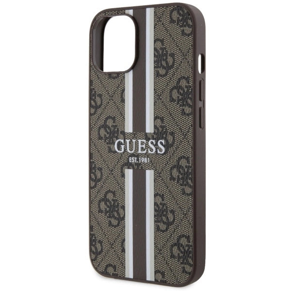 Guess GUHMP14SP4RPSW iPhone 14 6.1" brown/brown hardcase 4G Printed Stripes MagSafe_5