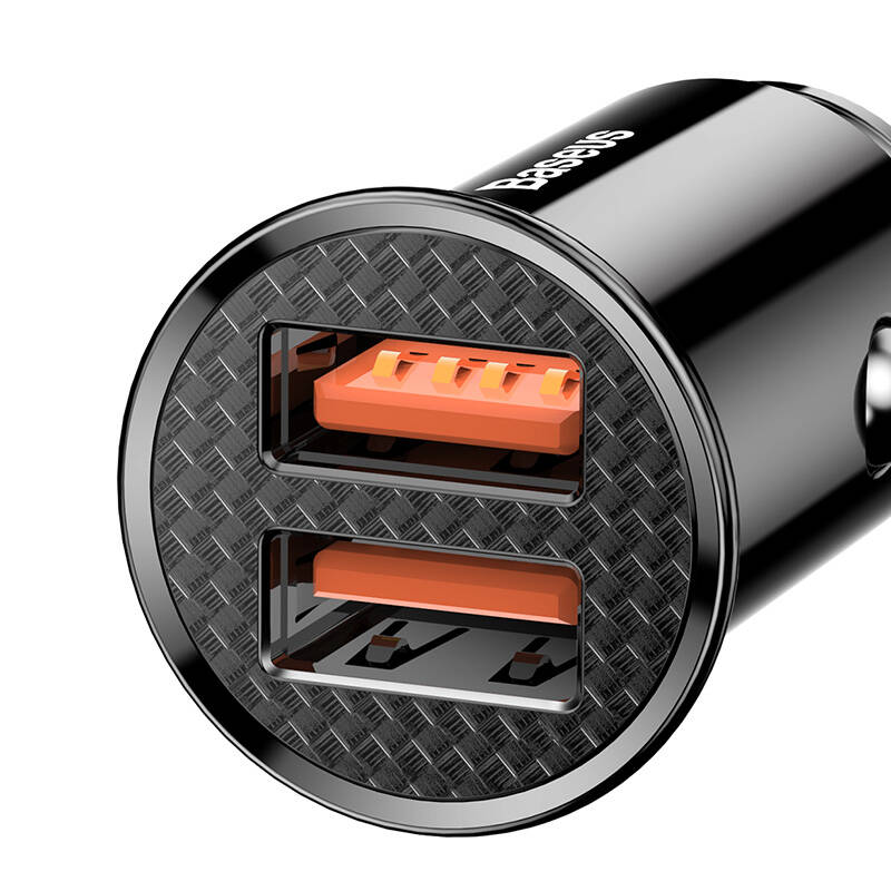 Baseus Circular 2xUSB QC3.0 5A 30W car charger (black)_7