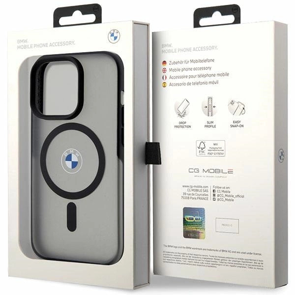 Case BMW BMHMP14LDSLK iPhone 14 Pro 6.1" black/black hardcase Signature MagSafe_7