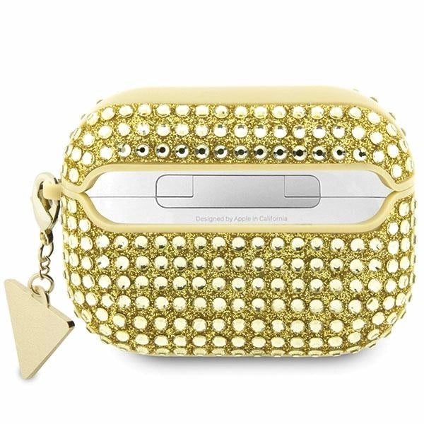 Guess GUAP2HDGTPD AirPods Pro 2 cover gold/gold Rhinestone Triangle Charm_1