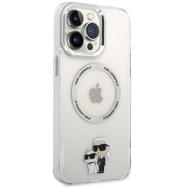 Karl Lagerfeld KKLHMP13XHNKCIT iPhone 13 Pro Max 6.7" hardcase transparent Iconic Karl&Choupette Magsafe_3