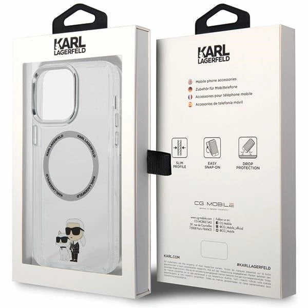 Karl Lagerfeld KKLHMP13XHNKCIT iPhone 13 Pro Max 6.7" hardcase transparent Iconic Karl&Choupette Magsafe_7