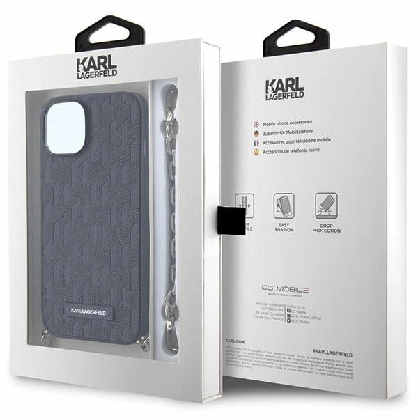 Karl Lagerfeld KLHCP14SSACKLHPK iPhone 14 6.1" black/black hardcase Saffiano Monogram Chain_6