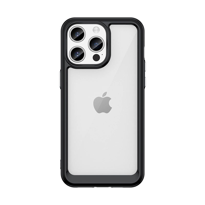 iPhone 15 Pro Outer Space reinforced case with a flexible frame - black_0