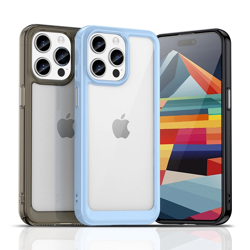 iPhone 15 Pro Outer Space reinforced case with a flexible frame - black_3