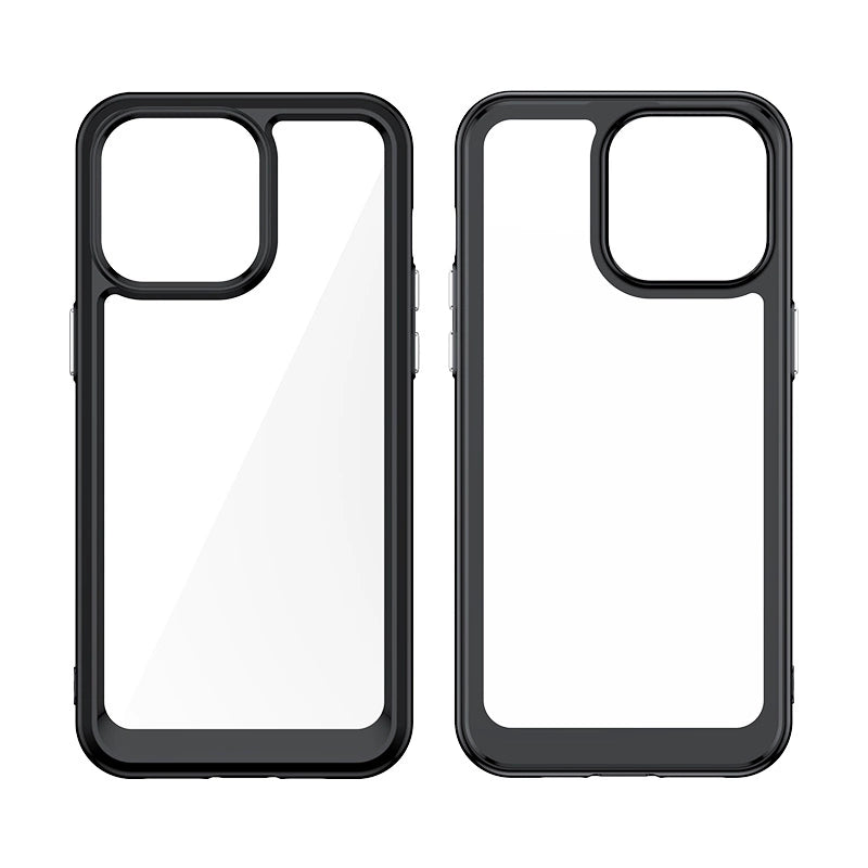 iPhone 15 Pro Outer Space reinforced case with a flexible frame - black_1