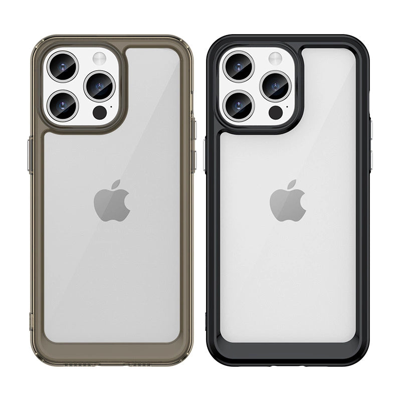 iPhone 15 Pro Outer Space reinforced case with a flexible frame - black_2