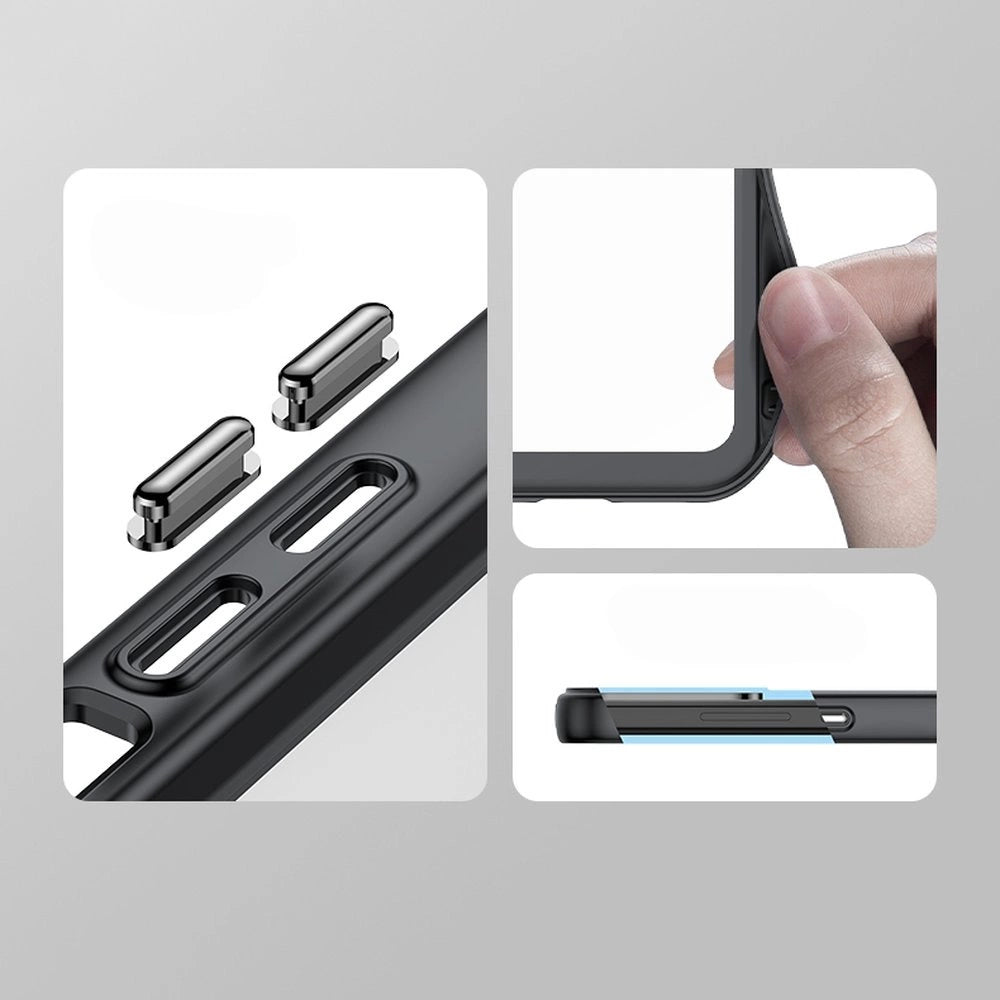 iPhone 15 Pro Outer Space reinforced case with a flexible frame - black_6